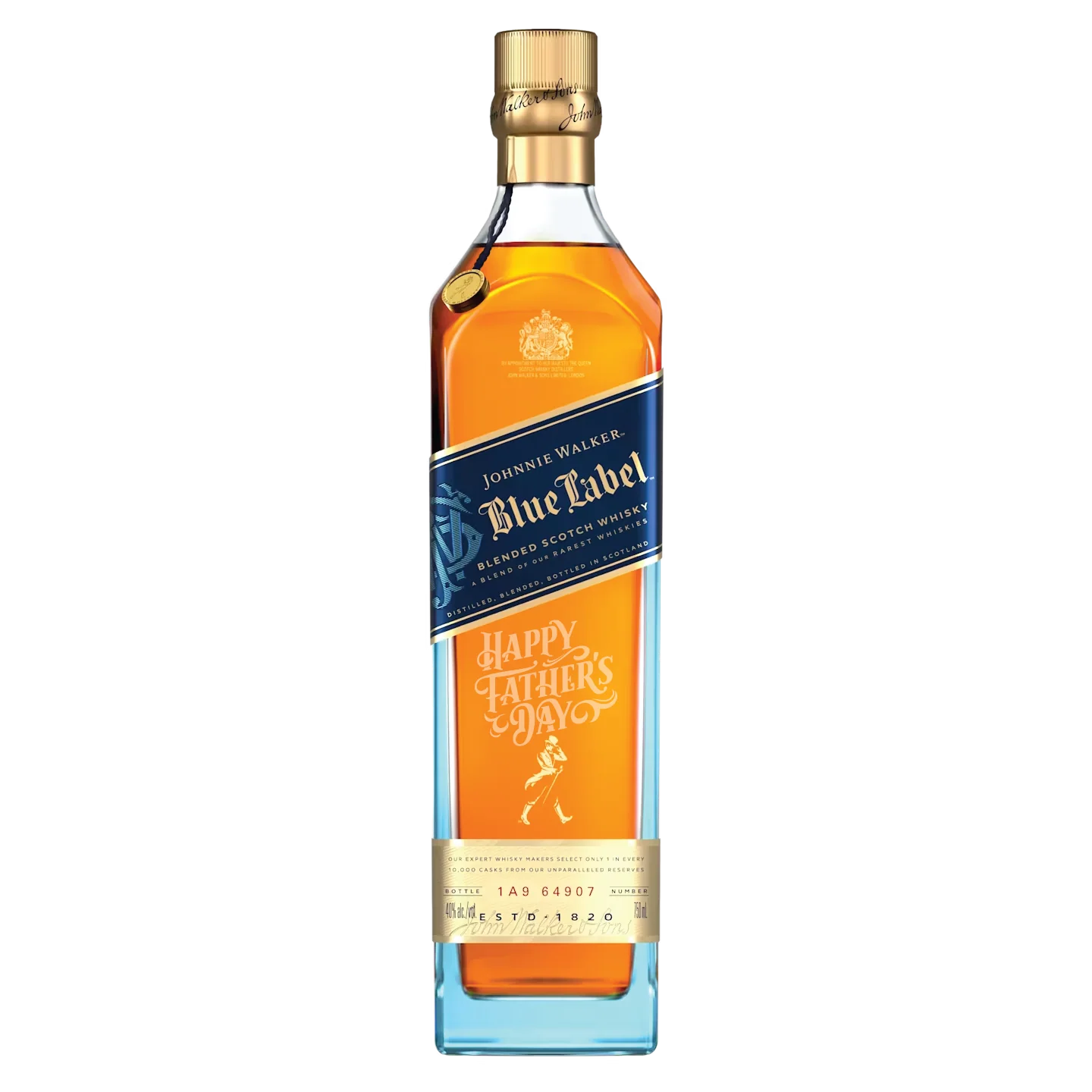 Johnnie Walker Blue Label Scotch Happy Father's Day Custom Engraved Gift