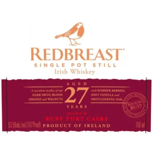 Redbreast 27 Year Old Irish Single Pot Still Whiskey